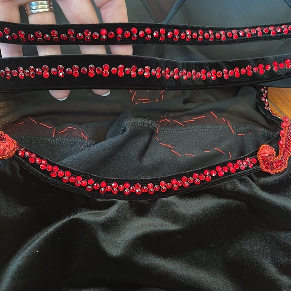 Details Dancewear custom black/red leotard size CXL. Never worn - Picture 8 of 9
